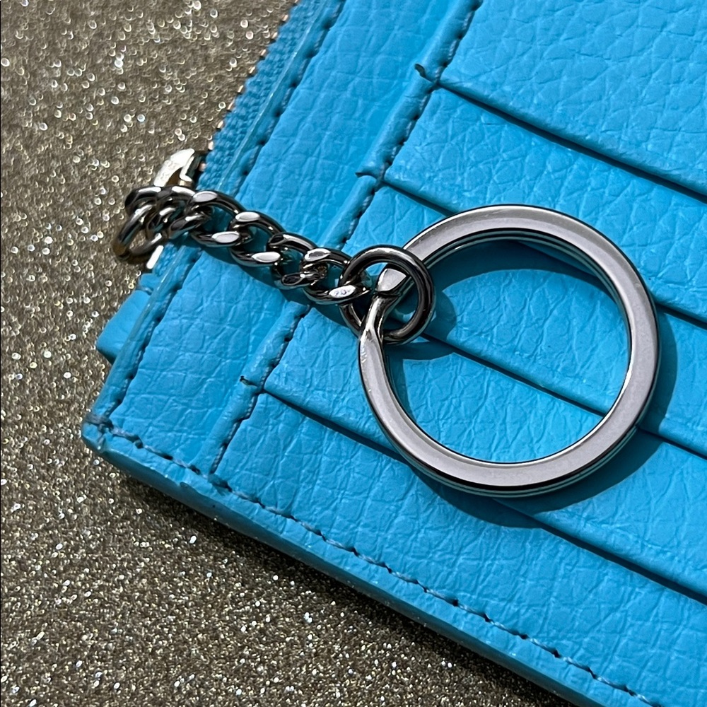 Gently Used Kate Spade Turquoise Studded Key Holder /Wallet - Picture 9 of 11